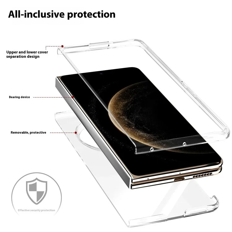 For Huawei Mate X6 Clear Case Anti-Drop Hard PC Phone Cover