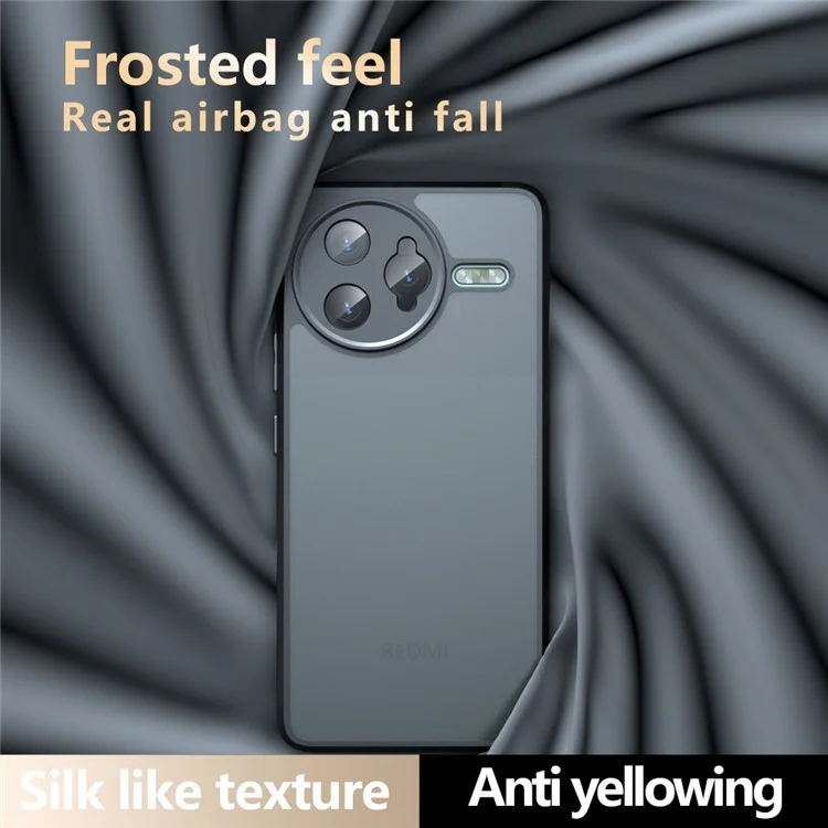 Custodia per Xiaomi Redmi K80 Pro 5G a prova di caduta, cover posteriore opaca in TPU + PC.