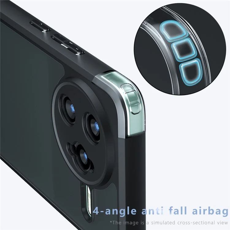 Custodia per Xiaomi Redmi K80 Pro 5G a prova di caduta, cover posteriore opaca in TPU + PC.