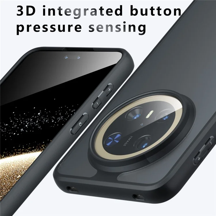 Custodia per Huawei Mate 70 Pro a prova di caduta, cover posteriore opaca in TPU + PC
