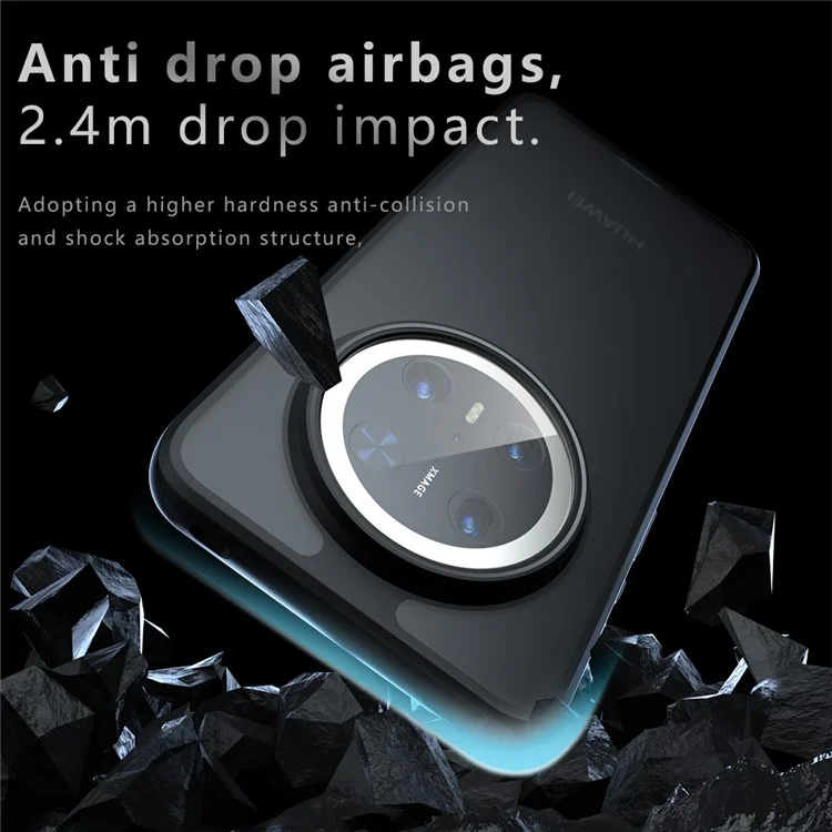 Custodia per Huawei Mate 70 Pro a prova di caduta, cover posteriore opaca in TPU + PC