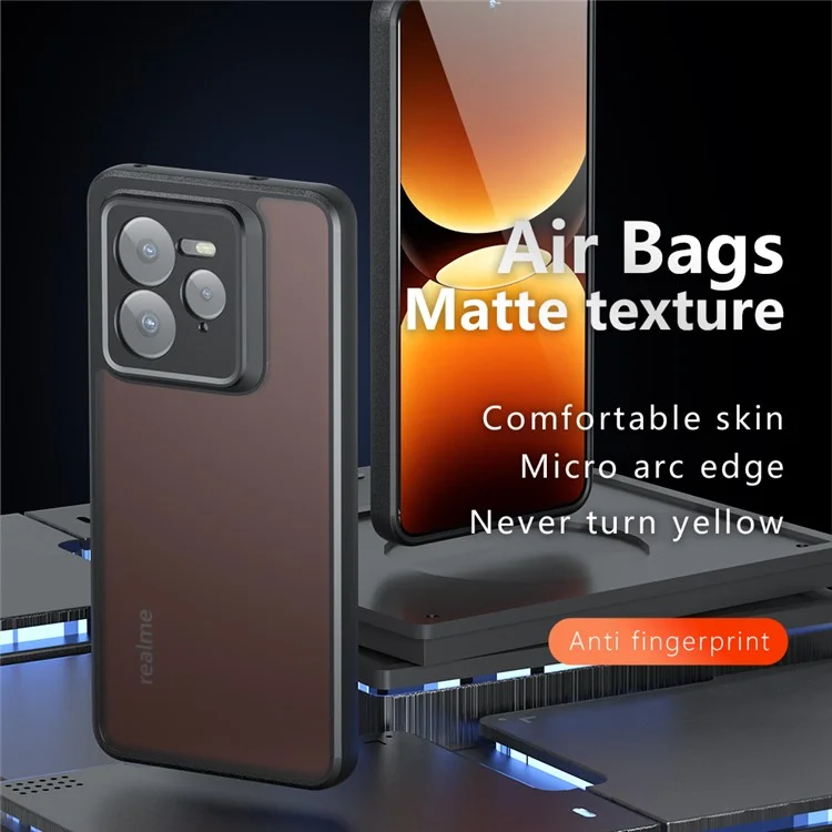Funda para Realme GT 7 Pro 5G a prueba de caídas, de TPU + PC, con tapa trasera mate