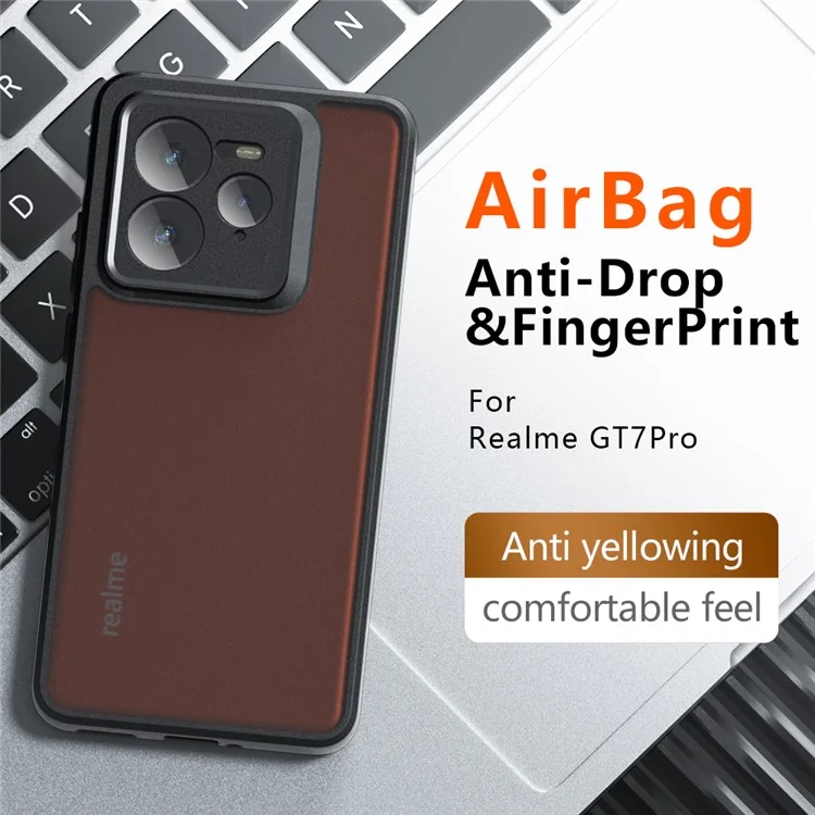 Funda para Realme GT 7 Pro 5G a prueba de caídas, de TPU + PC, con tapa trasera mate