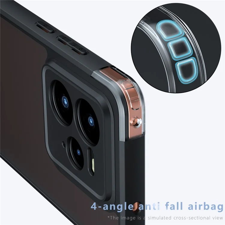 Funda para Realme GT 7 Pro 5G a prueba de caídas, de TPU + PC, con tapa trasera mate