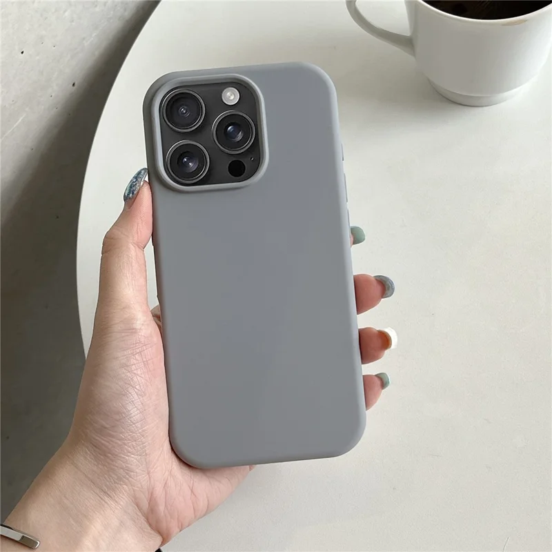 Bulk Purchasing For iPhone 16 Pro Max Case Shockproof Anti Fingerprint Silicone Phone Protective Cover - Grey