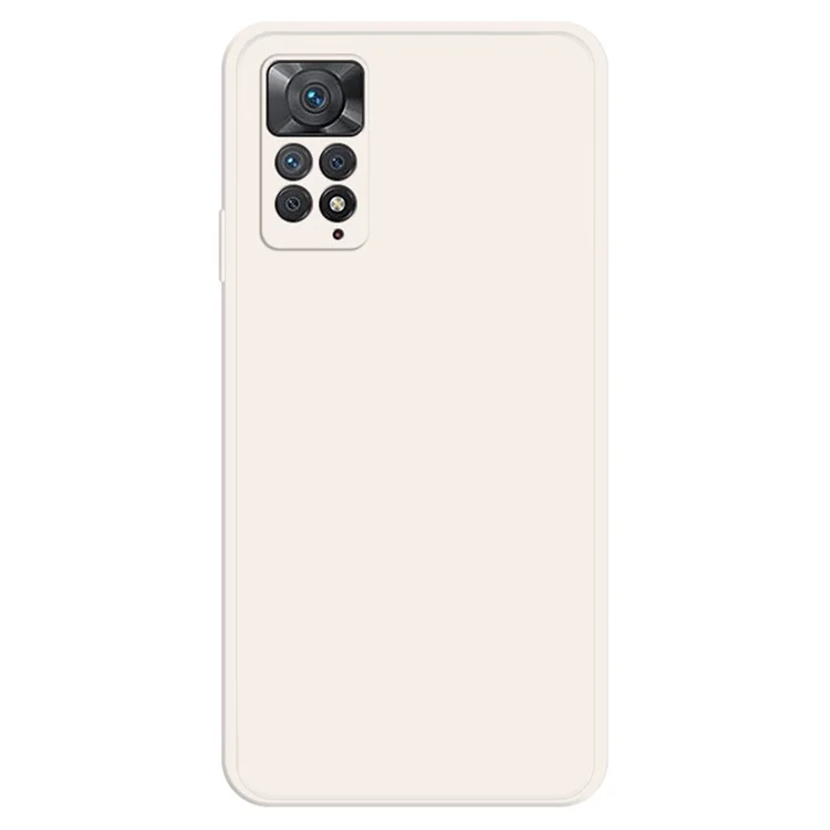 Mobile Phone Case for Xiaomi Redmi Note 11 Pro 4G (MediaTek) / Note 11 Pro 5G (Qualcomm), Microfiber Lining Soft TPU Rubberized Straight Edge Phone Back Cover - Beige