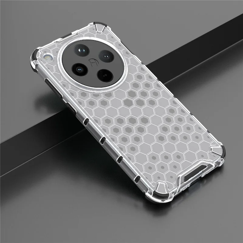 Funda para Oppo Find X8 5G, de PC+TPU, con forma de panal - Gris