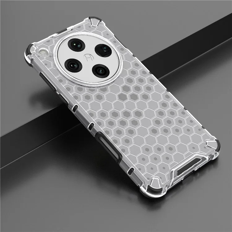 Capa para Oppo Find X8 Pro 5G PC+TPU Forma de favo de mel - Cinza
