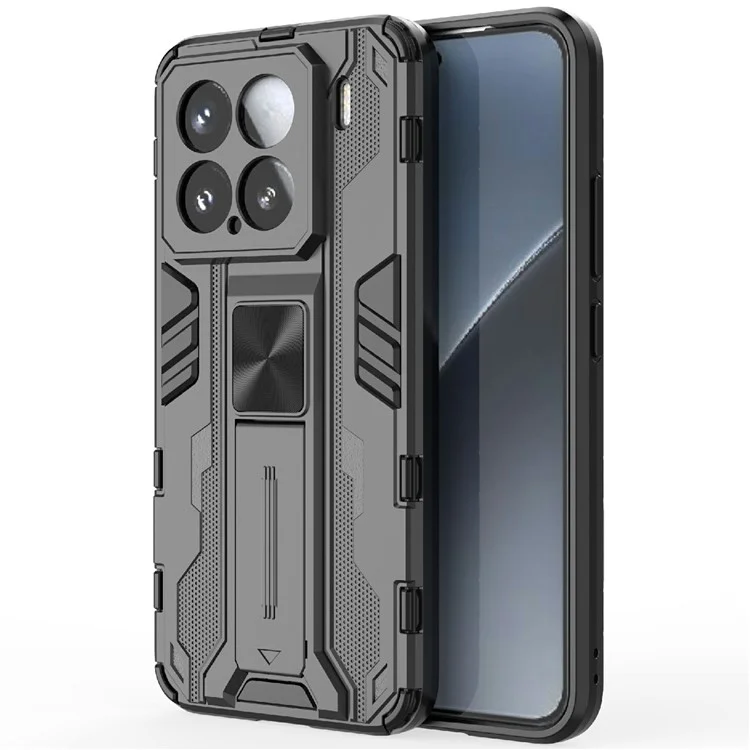 Funda para Xiaomi 15 de PC + TPU a prueba de golpes con soporte - Negro