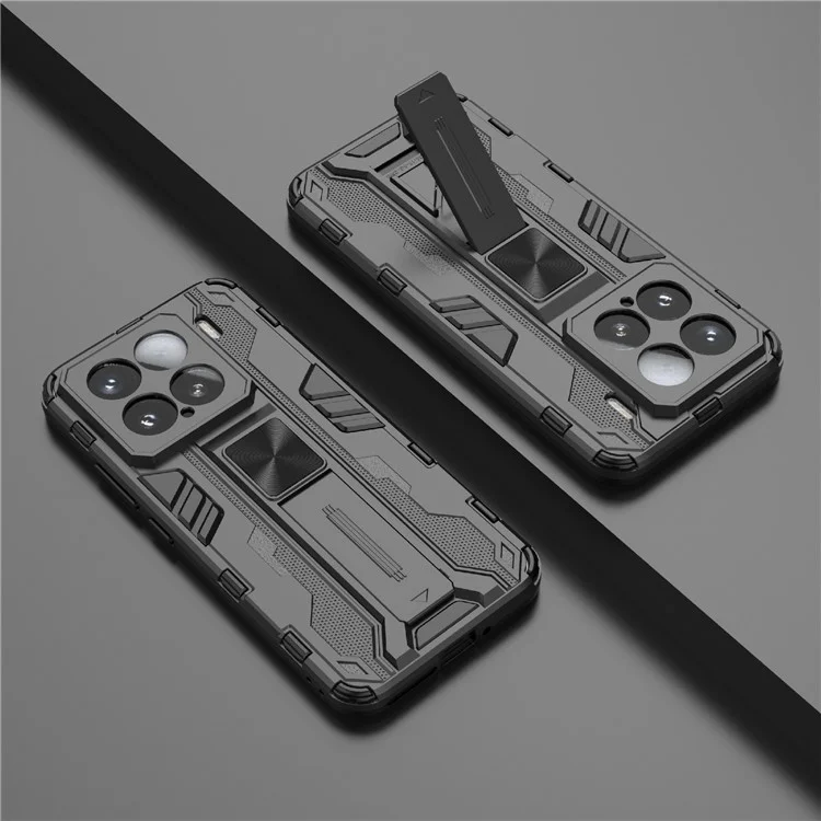 Funda para Xiaomi 15 de PC + TPU a prueba de golpes con soporte - Negro