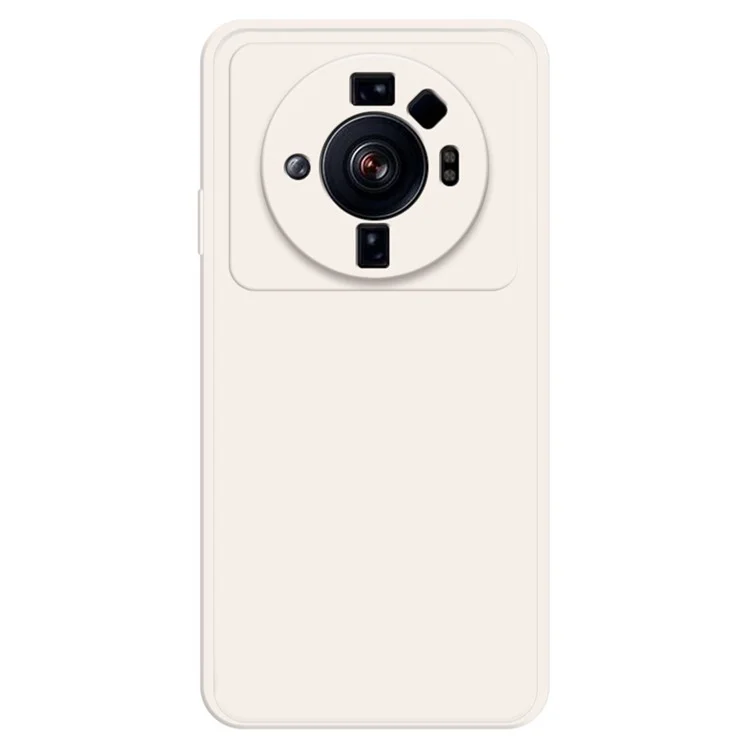Чехол из TPU для Xiaomi 12S Ultra 5G, чехол с амортизацией, микрофибровая подкладка, резиновый прямой край чехла для телефона - бежевый
