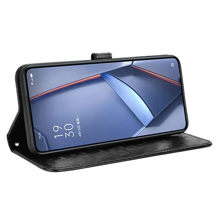 Funda de cartera para ZTE nubia Red Magic 10 Pro+ 5G / 10 Pro 5G, de piel de poliuretano con estampado de puntos - Negro