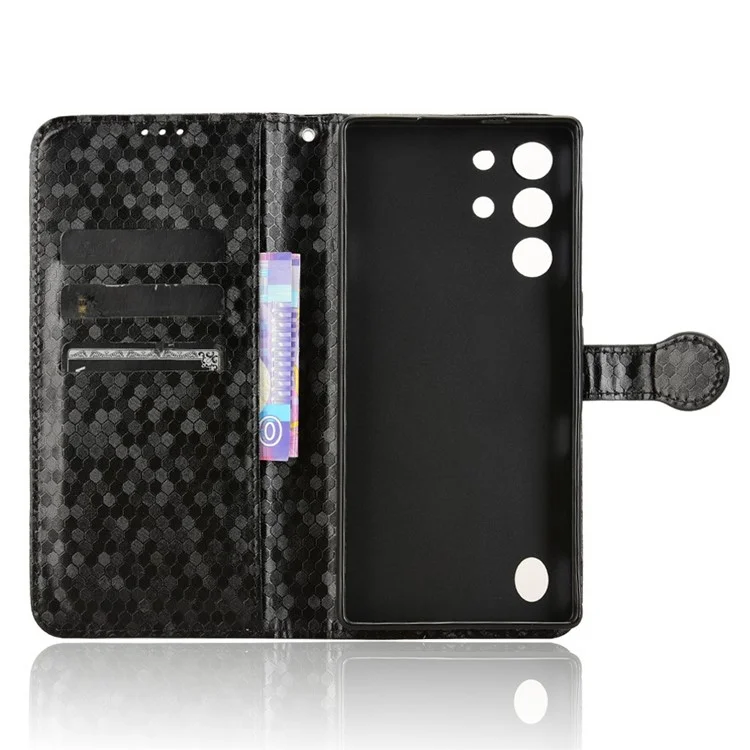 Funda de cartera para ZTE nubia Red Magic 10 Pro+ 5G / 10 Pro 5G, de piel de poliuretano con estampado de puntos - Negro