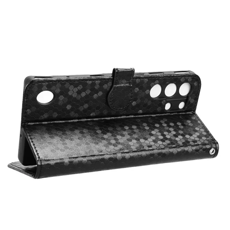 Funda de cartera para ZTE nubia Red Magic 10 Pro+ 5G / 10 Pro 5G, de piel de poliuretano con estampado de puntos - Negro