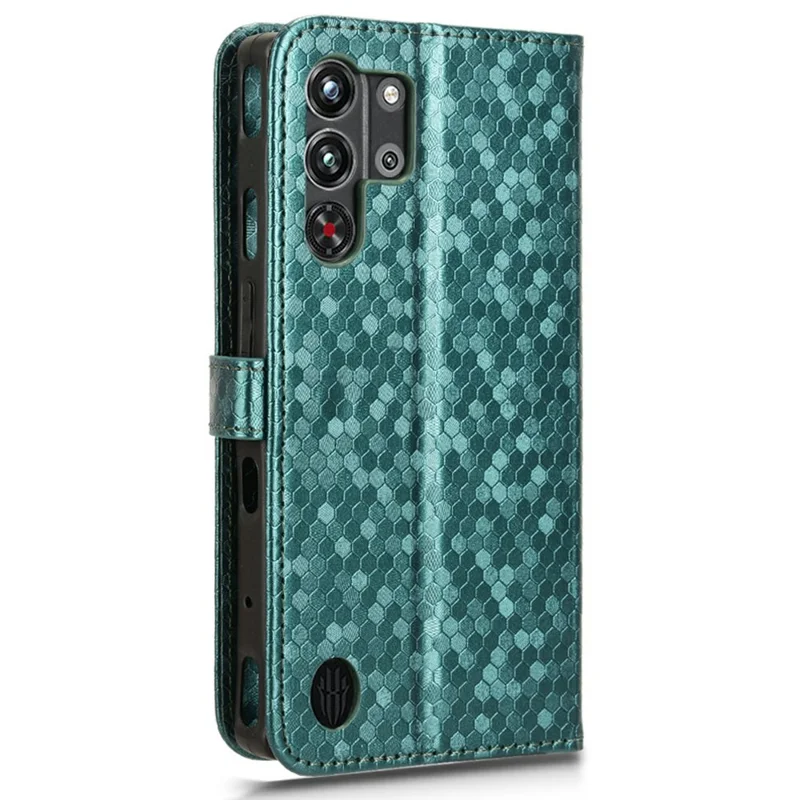 For ZTE nubia Red Magic 10 Pro+ 5G  /  10 Pro 5G Wallet Case Dot Pattern Imprint PU Leather Phone Cover - Green