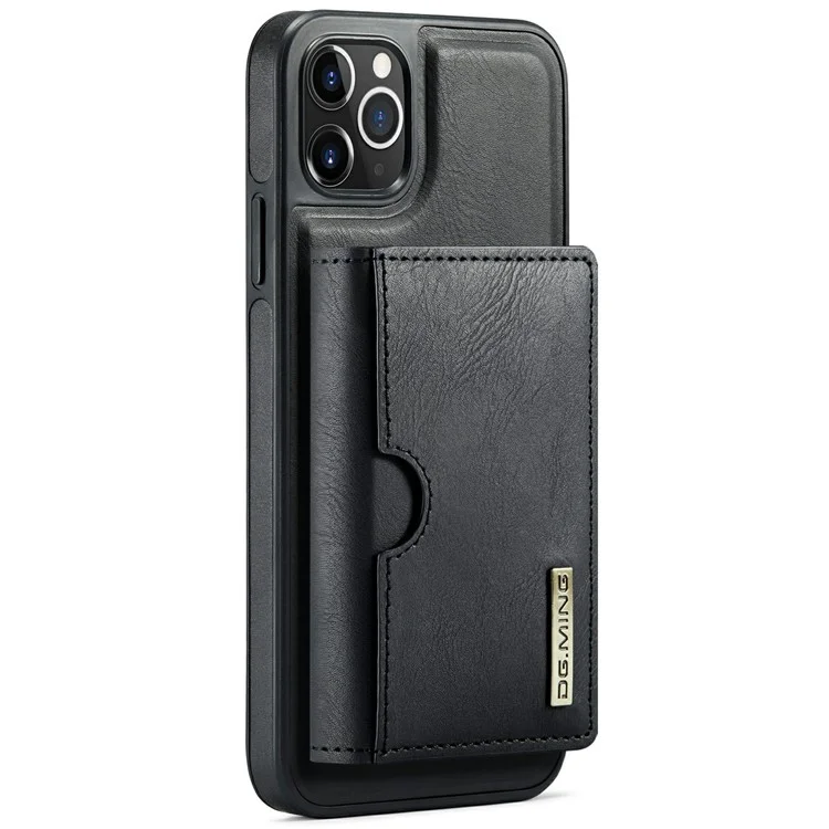 DG.MING M6 Series Magnetische Geldbörse Hülle für iPhone 11 Pro Max aus PU+PC+TPU - Schwarz