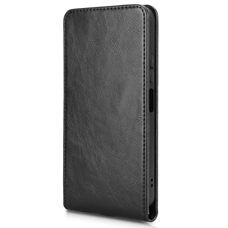 Custodia per TECNO Spark 30C 4G con slot per schede, magnetica, a rotazione verticale, in pelle - Nero
