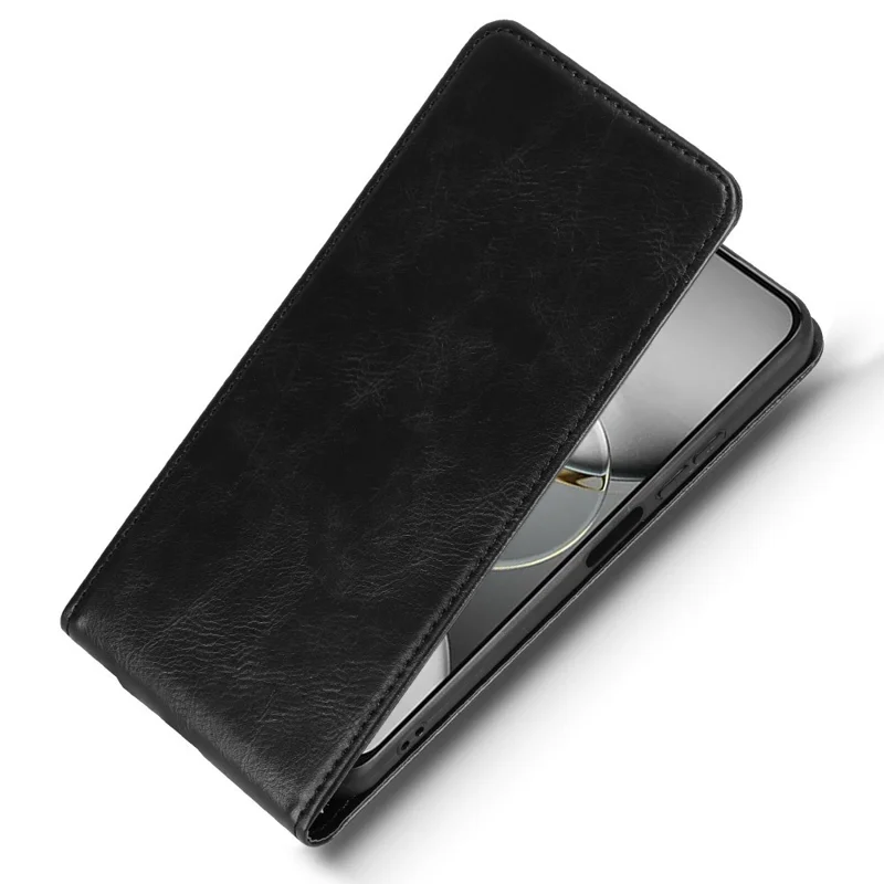 Custodia per TECNO Spark 30C 4G con slot per schede, magnetica, a rotazione verticale, in pelle - Nero