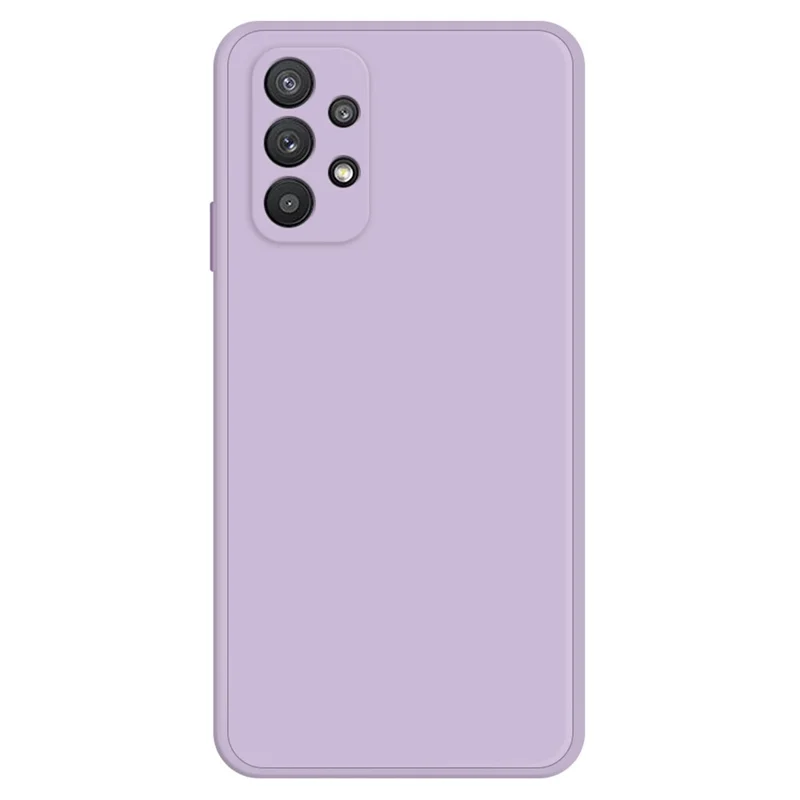 Para Samsung Galaxy A32 5G / M32 5G Borde recto Funda flexible de TPU con revestimiento de microfibra Anti-Arañazos Cubierta protectora de teléfono - Púrpura