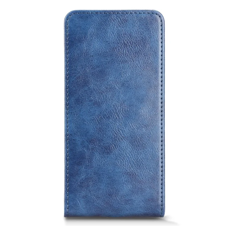 For ZTE nubia Red Magic 10 Pro+ 5G  /  10 Pro 5G Case with Card Slot Magnetic Vertical Flip Leather Phone Cover - Dark Blue