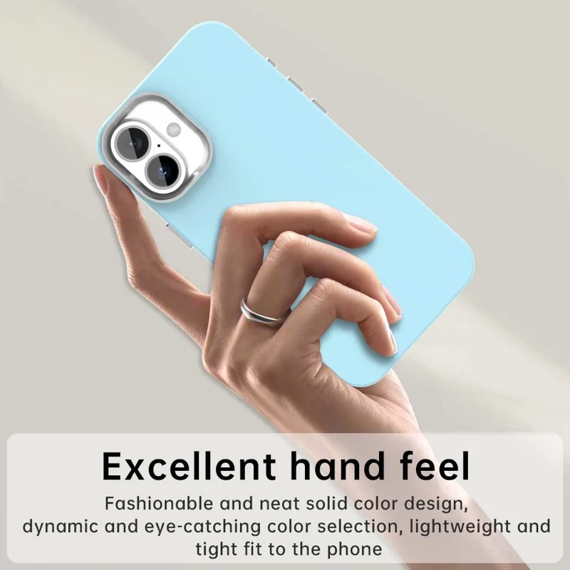 For iPhone 16 Case TPU + TPE Anti Drop Protection Phone Cover - Blue