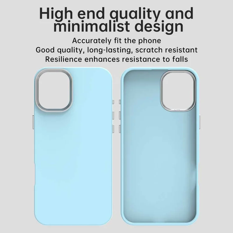 For iPhone 16 Case TPU + TPE Anti Drop Protection Phone Cover - Blue