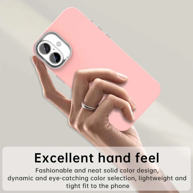 For iPhone 16 Plus Case TPU + TPE Anti Drop Protection Phone Cover - Pink
