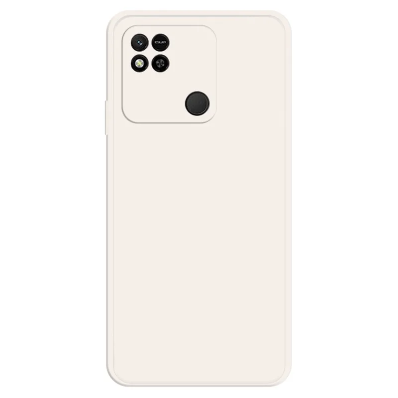 Til Xiaomi Redmi 10A Ret Kantsløs Gummibelagt TPU Beskyttelsesdæksel med Mikrofiberfor, Telefon Bagdæksel - Beige