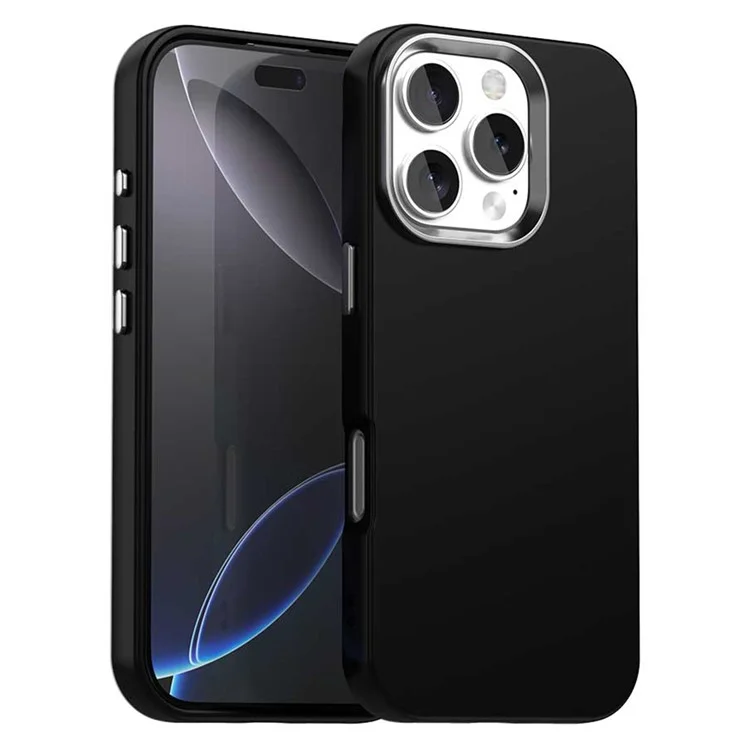 Funda para iPhone 16 Pro Max de TPU + TPE con protección anti caídas - Negro