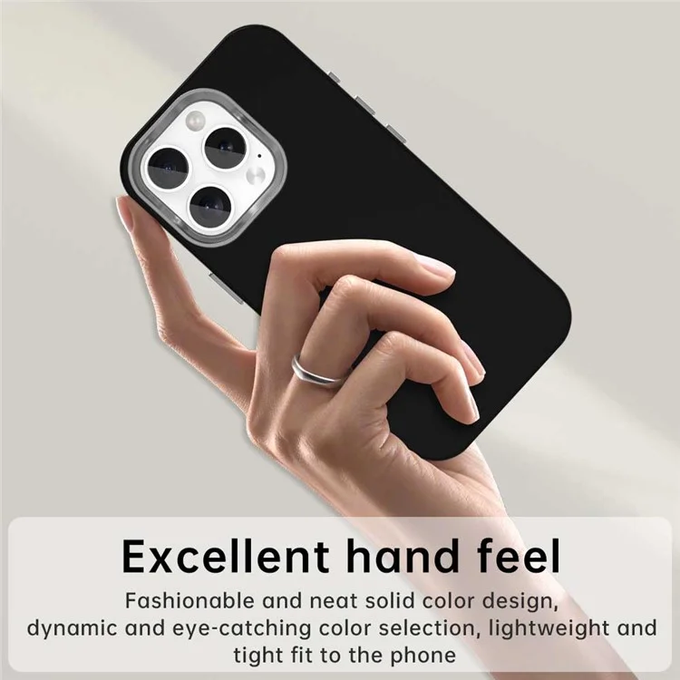 Funda para iPhone 16 Pro Max de TPU + TPE con protección anti caídas - Negro