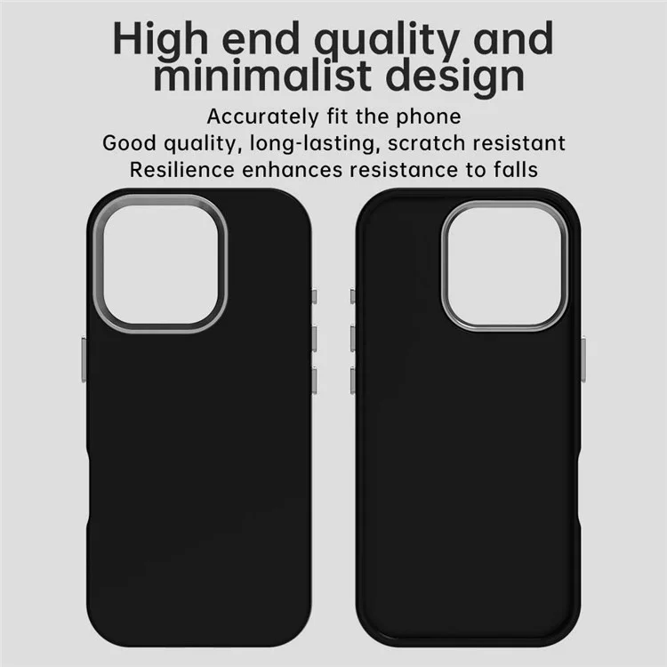 Funda para iPhone 16 Pro Max de TPU + TPE con protección anti caídas - Negro