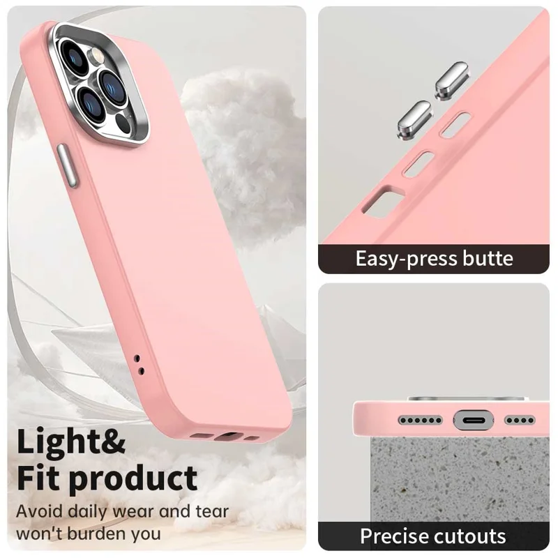 For iPhone 12 Pro Max Case TPU + TPE Anti Drop Protection Phone Cover - Pink