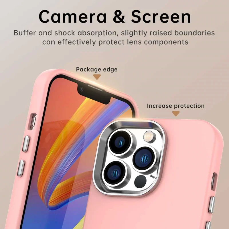 For iPhone 12 Pro Max Case TPU + TPE Anti Drop Protection Phone Cover - Pink