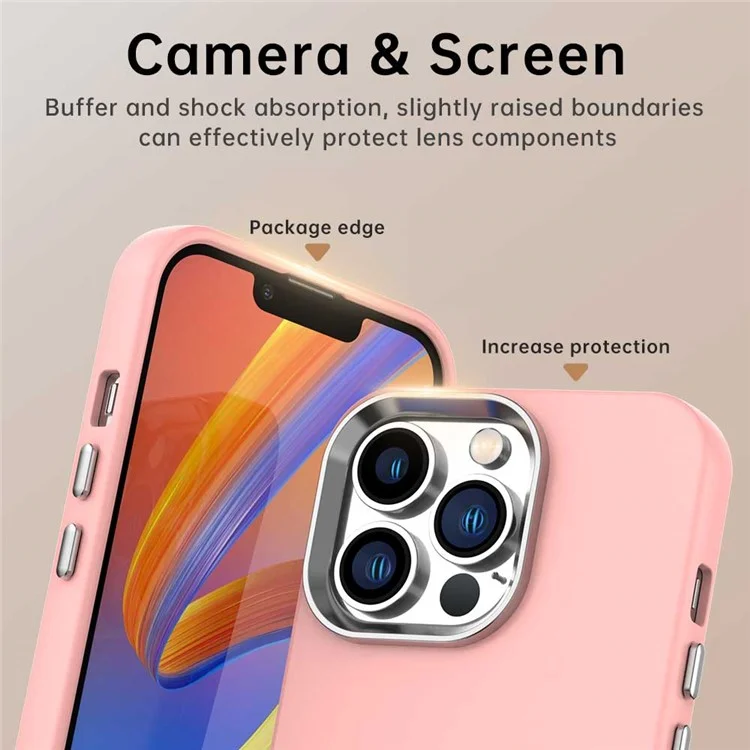 Coque pour iPhone 13 Pro en TPU + TPE avec protection anti-chute - Rose