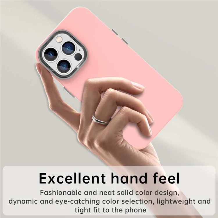 Coque pour iPhone 13 Pro Max en TPU + TPE avec protection anti-chute - Rose