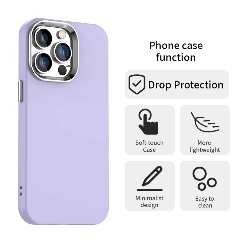 For iPhone 13 Pro Max Case TPU + TPE Anti Drop Protection Phone Cover - Purple