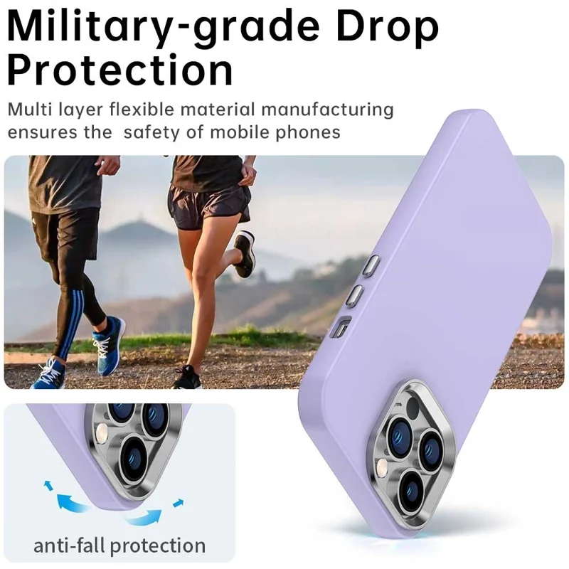 For iPhone 13 Pro Max Case TPU + TPE Anti Drop Protection Phone Cover - Purple