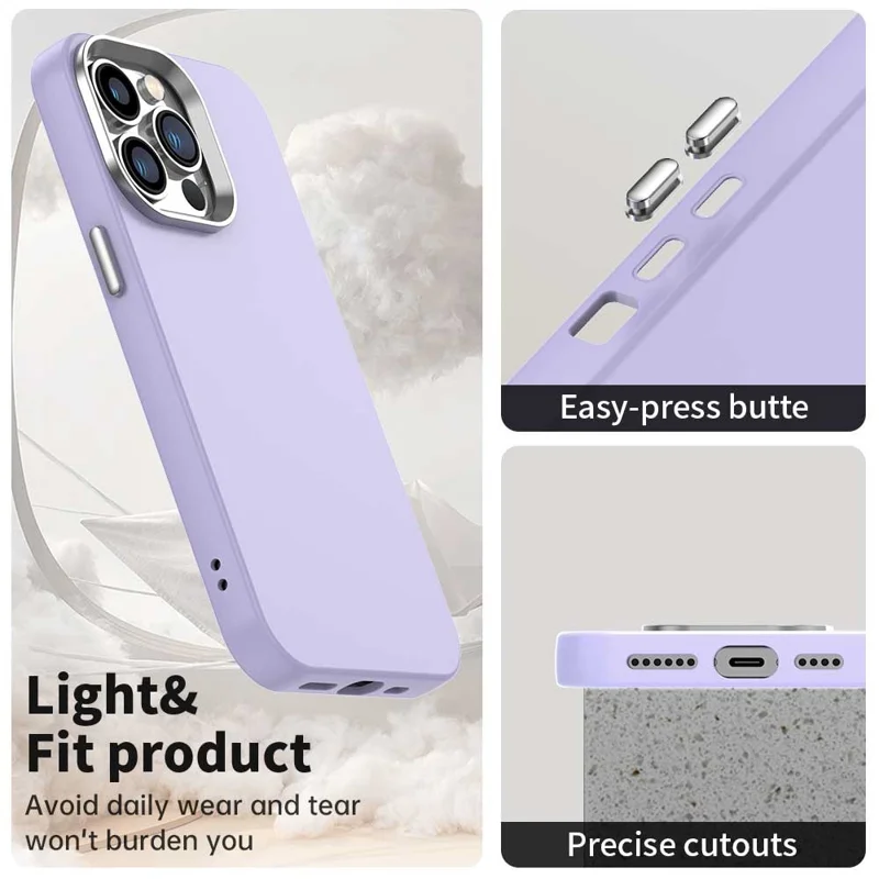 For iPhone 13 Pro Max Case TPU + TPE Anti Drop Protection Phone Cover - Purple