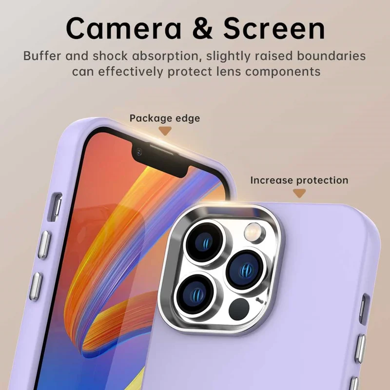 For iPhone 13 Pro Max Case TPU + TPE Anti Drop Protection Phone Cover - Purple