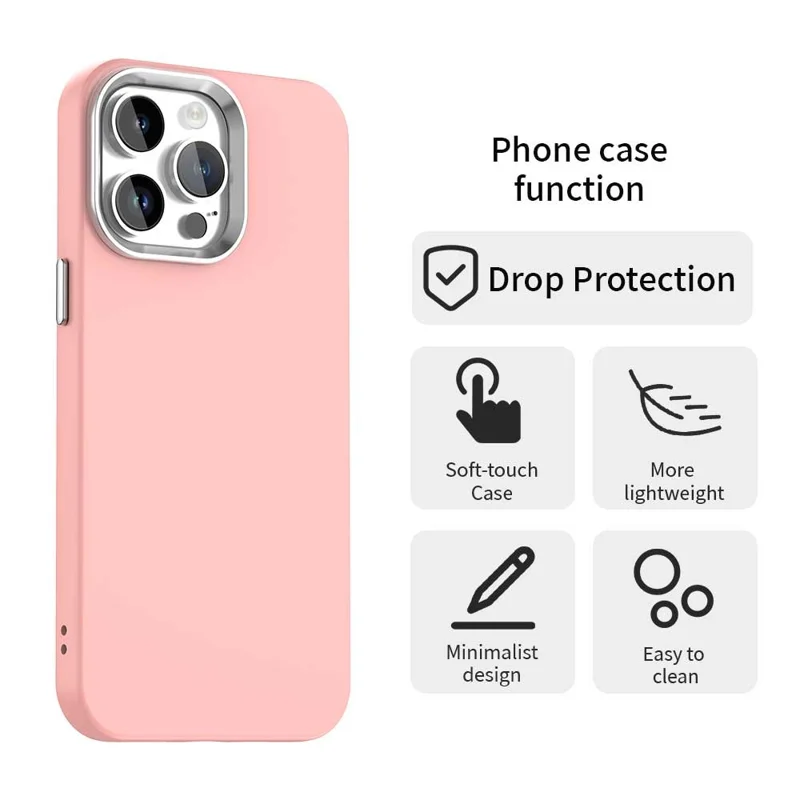 For iPhone 14 Pro Case TPU + TPE Anti Drop Protection Phone Cover - Pink