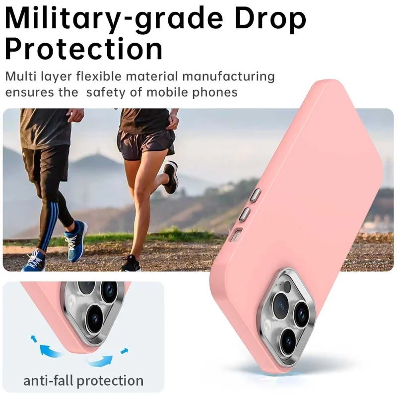 For iPhone 14 Pro Case TPU + TPE Anti Drop Protection Phone Cover - Pink