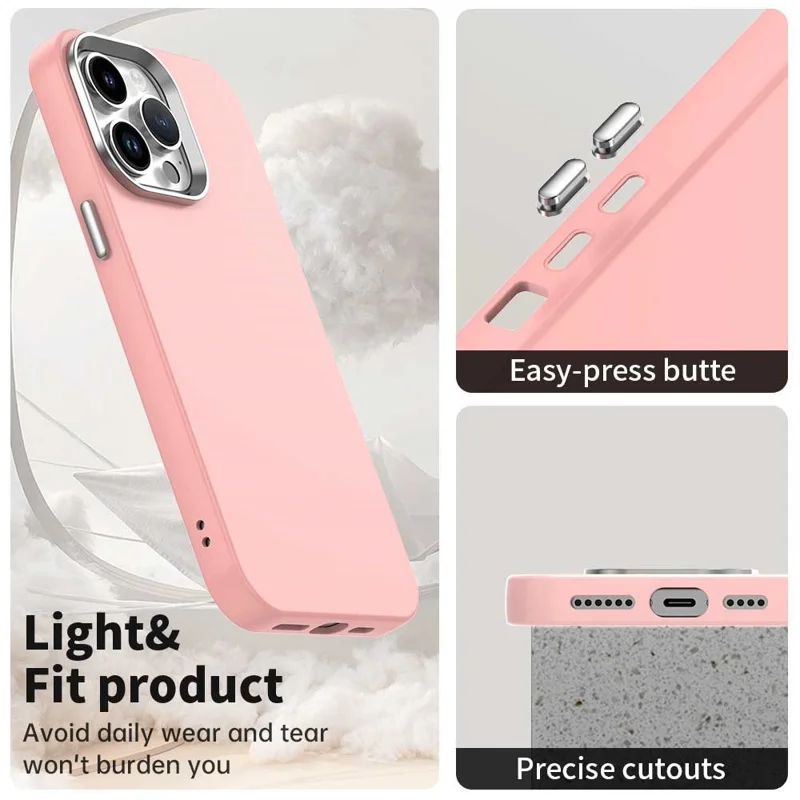 For iPhone 14 Pro Case TPU + TPE Anti Drop Protection Phone Cover - Pink