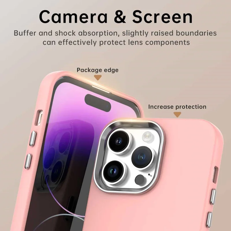 For iPhone 14 Pro Case TPU + TPE Anti Drop Protection Phone Cover - Pink