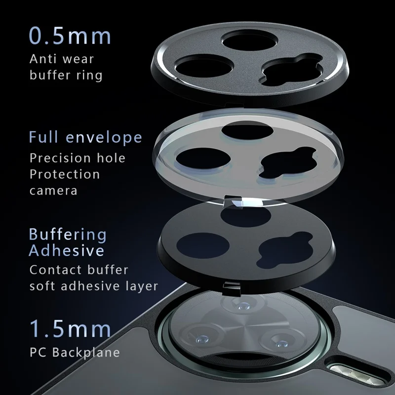 For Xiaomi Poco F7 Ultra 5G / Redmi K80 Pro 5G Case Skin-Touch TPU + PC Matte Phone Back Cover, Transparent Black