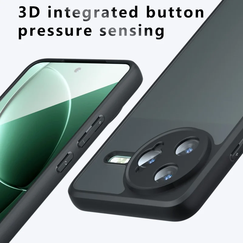 For Xiaomi Poco F7 Ultra 5G / Redmi K80 Pro 5G Case Skin-Touch TPU + PC Matte Phone Back Cover, Transparent Black