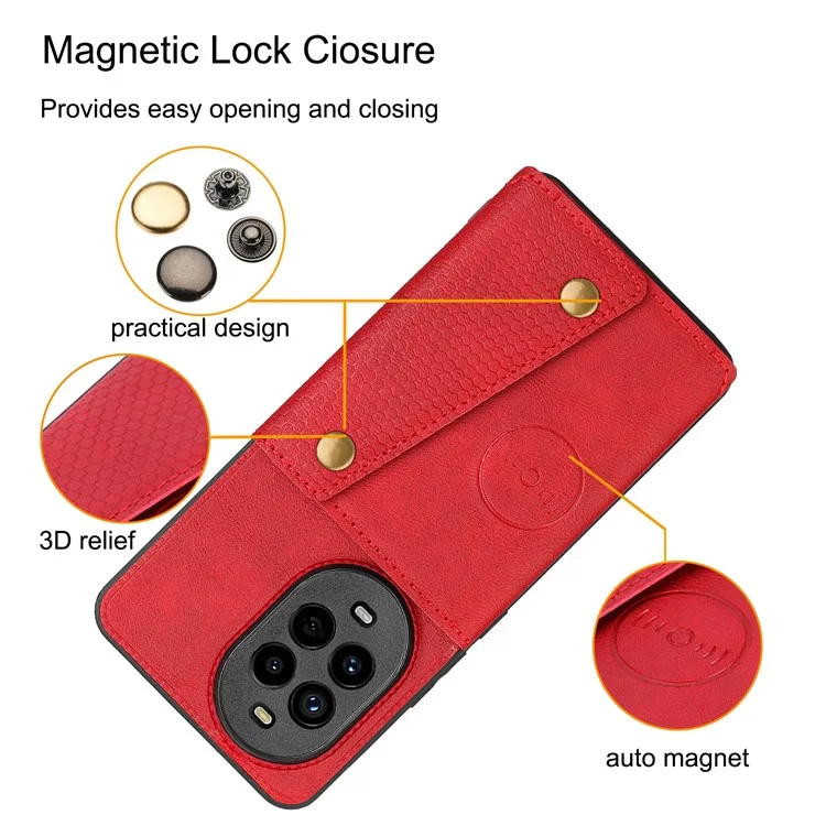 For Huawei nova 13 Pro 5G Case with Card Slots Kickstand Leather + TPU Phone Cover - Blue