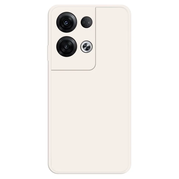 Für Oppo Reno8 Pro 5G (globale Version) Gummierte Weiche Tpu-drop-proof-hülle Read-kanten-telefon-abdeckung Mit Mikrofaserfutter - Beige