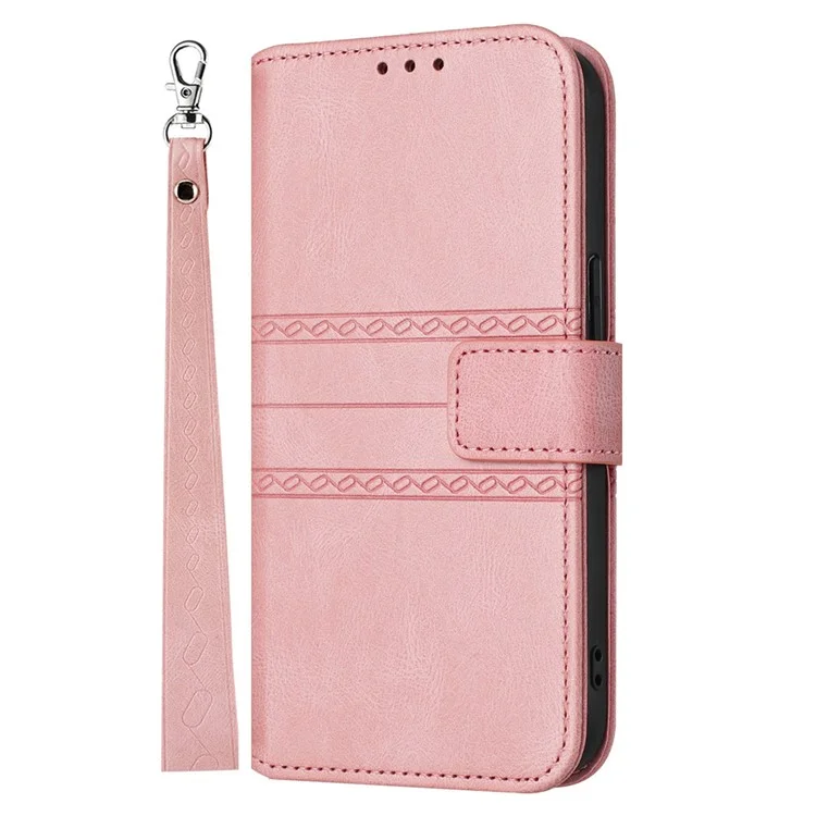 Custodia per Oppo Reno13 Pro 5G, in pelle effetto pelle, con tocco soft, cover per telefono - Rosa