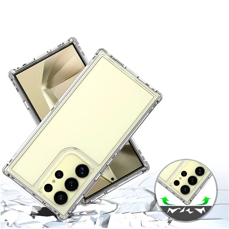 Coque de téléphone pour Samsung Galaxy S25 Ultra en acrylique TPU transparent