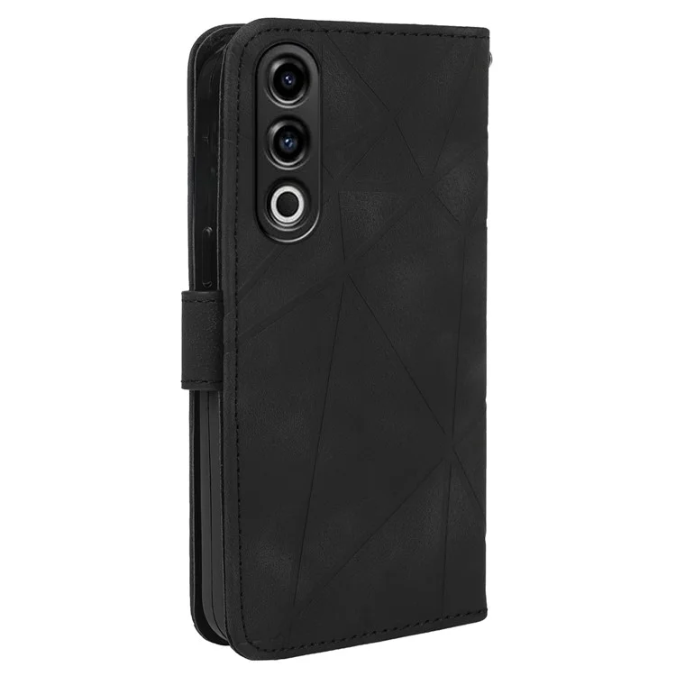 Étui de protection en cuir à motif de ligne pour OnePlus Nord CE4 5G / K12x 5G (Chine) - Noir